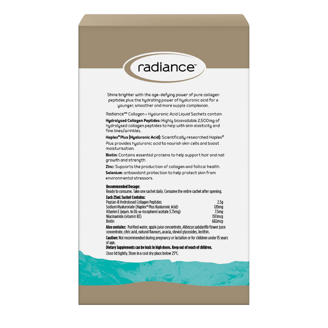 RADIANCE Collagen + Hyaluronic Acid Liquid Sachet 10pk