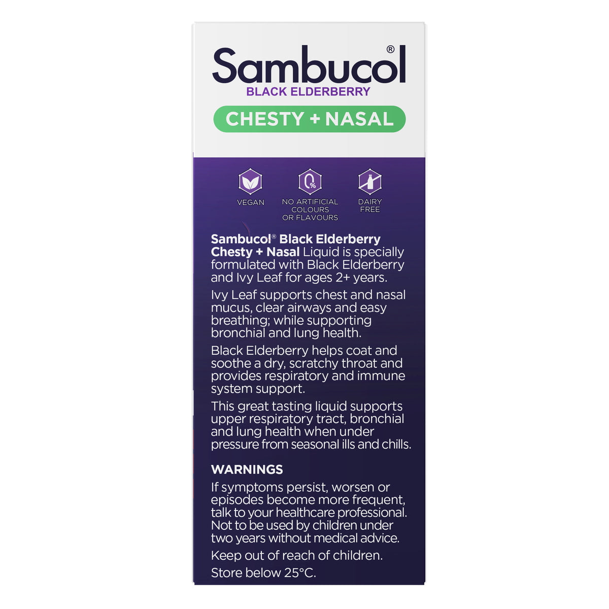 Sambucol Black Elderberry Kids Chesty + Nasal Soothing Syrup 120ml