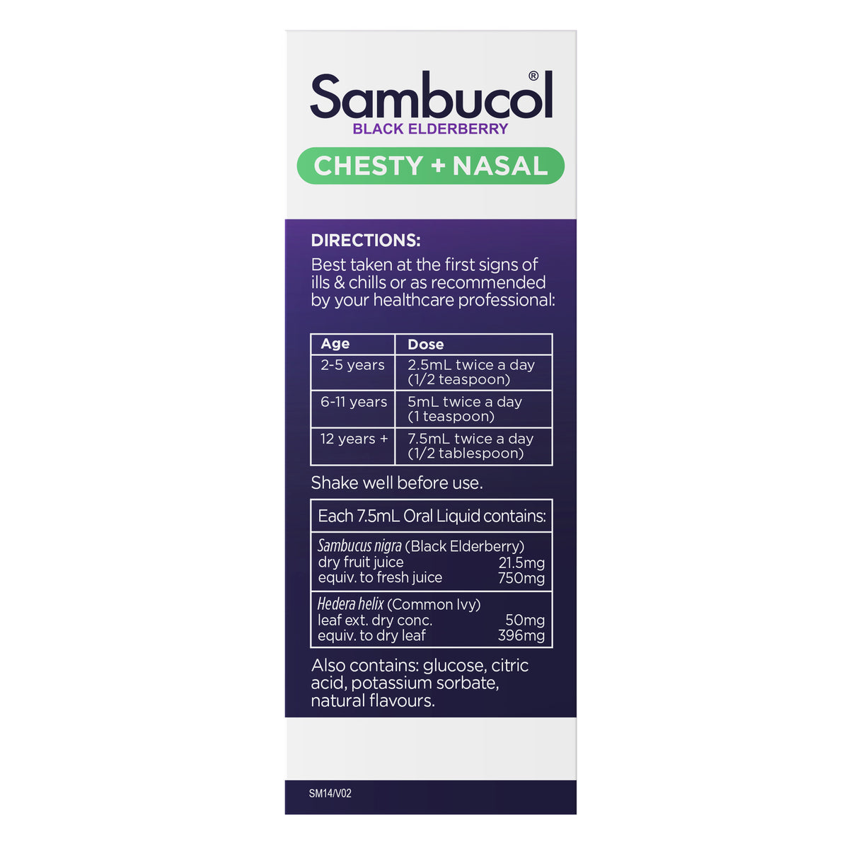 Sambucol Black Elderberry Kids Chesty + Nasal Soothing Syrup 120ml