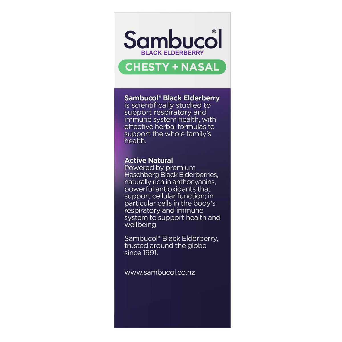 Sambucol Black Elderberry Kids Chesty + Nasal Soothing Syrup 120ml