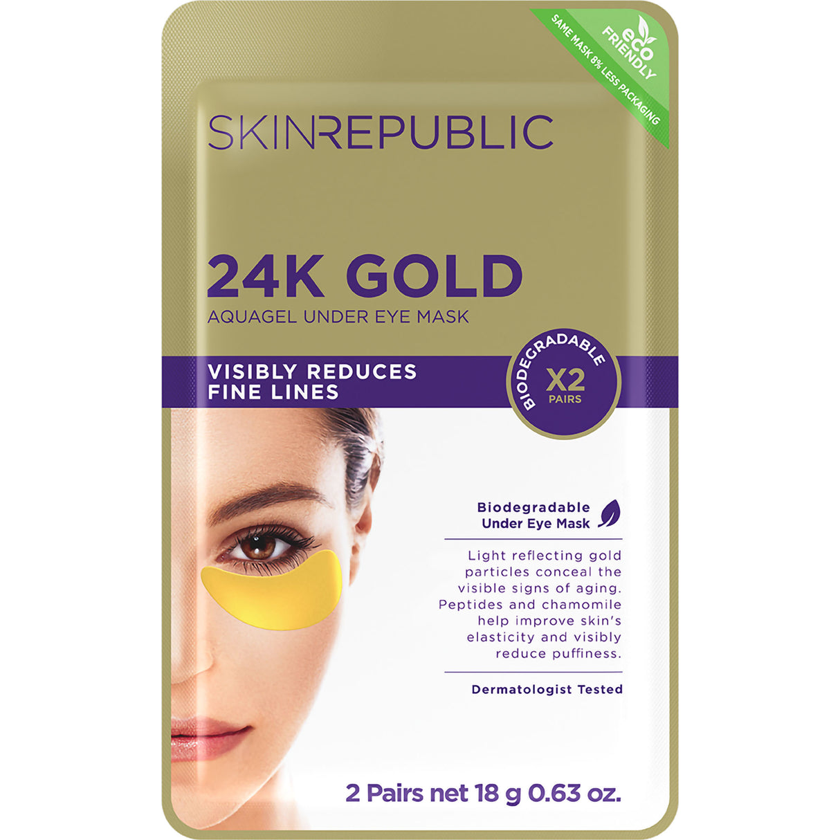 Skin Republic Gold Aquagel Under Eye Patches 2 Pairs