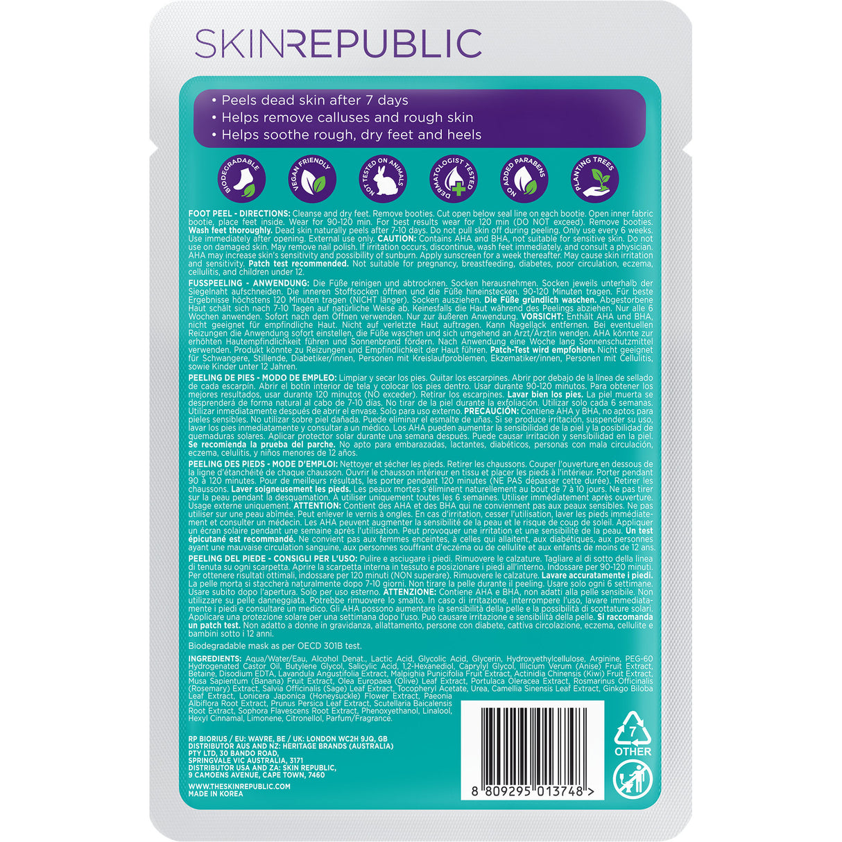 Skin Republic Foot Peel 40ml