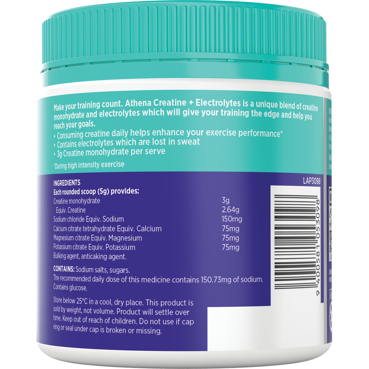 ATHENA Daily Creatine Unflavoured 270g