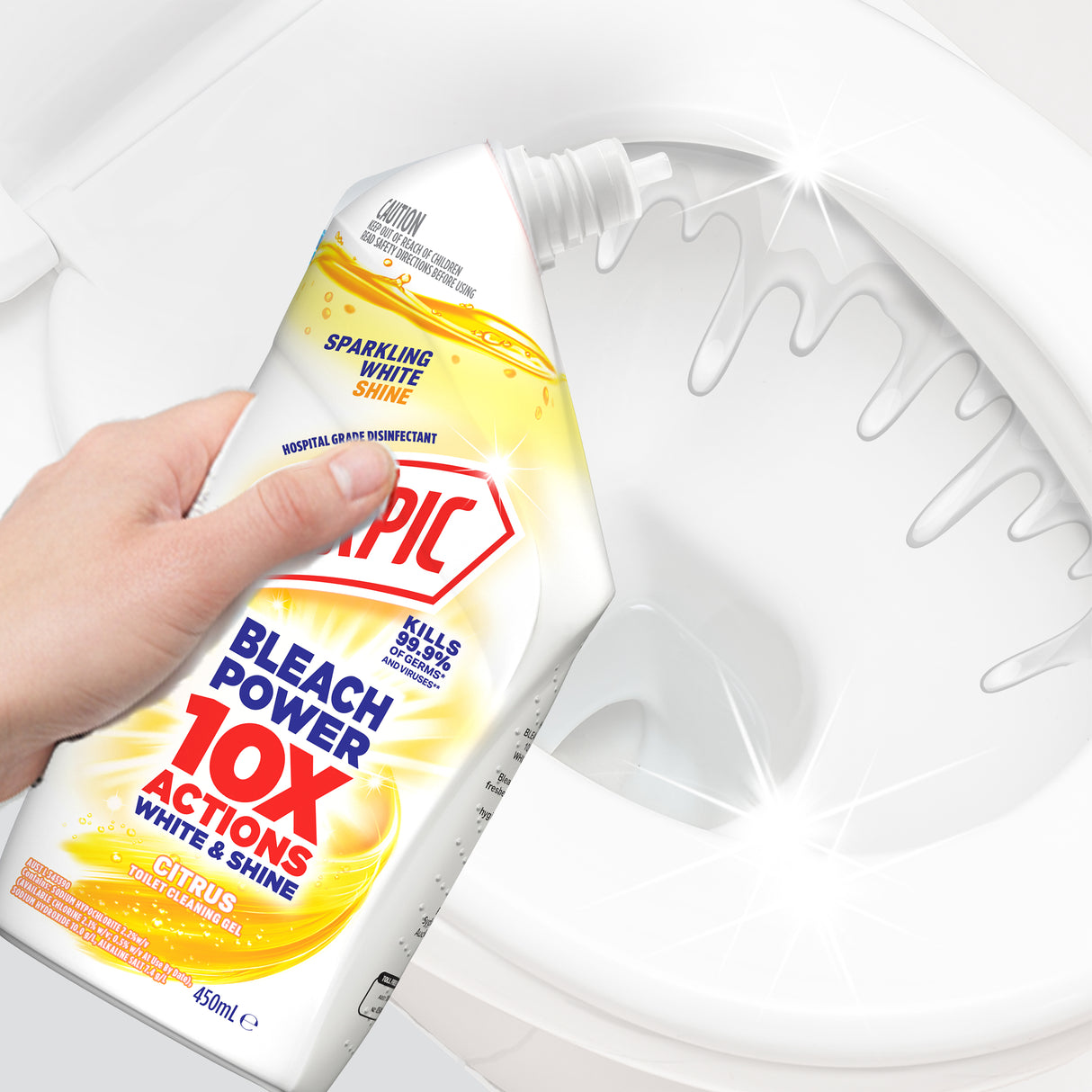 Harpic White & Shine Toilet Cleaner Gel Citrus 450ml