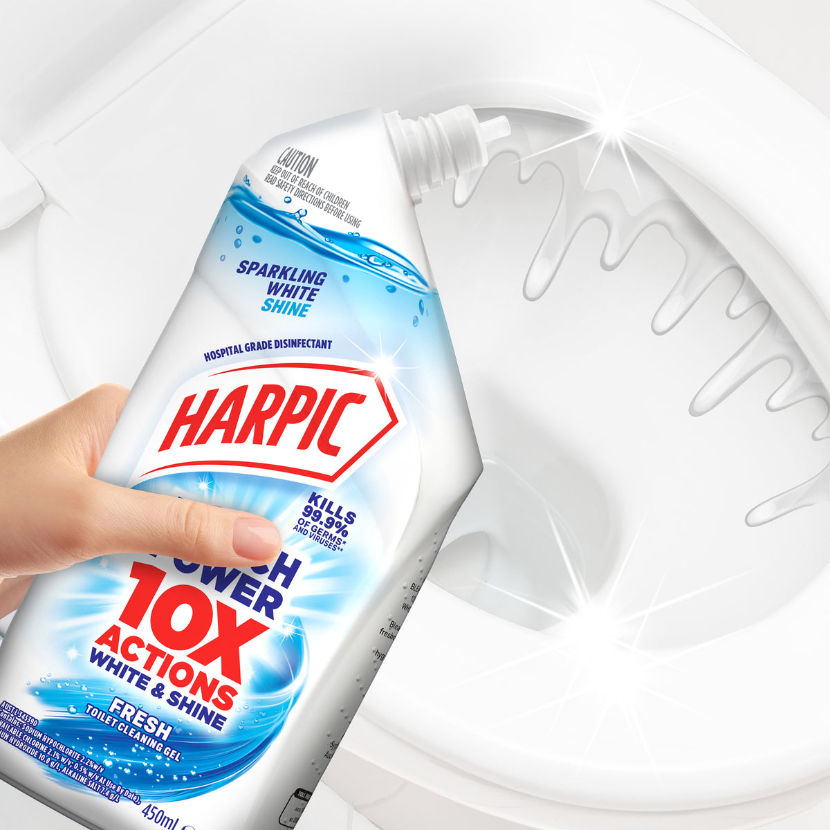Harpic White & Shine Gel Toilet Cleaner Fresh 450ml