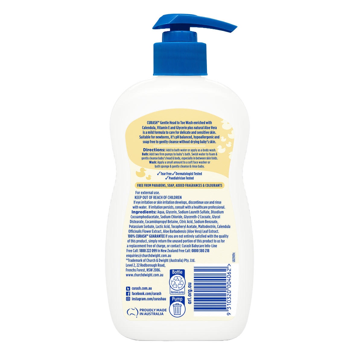 Curash Gentel Head To Toe Wash 400ml