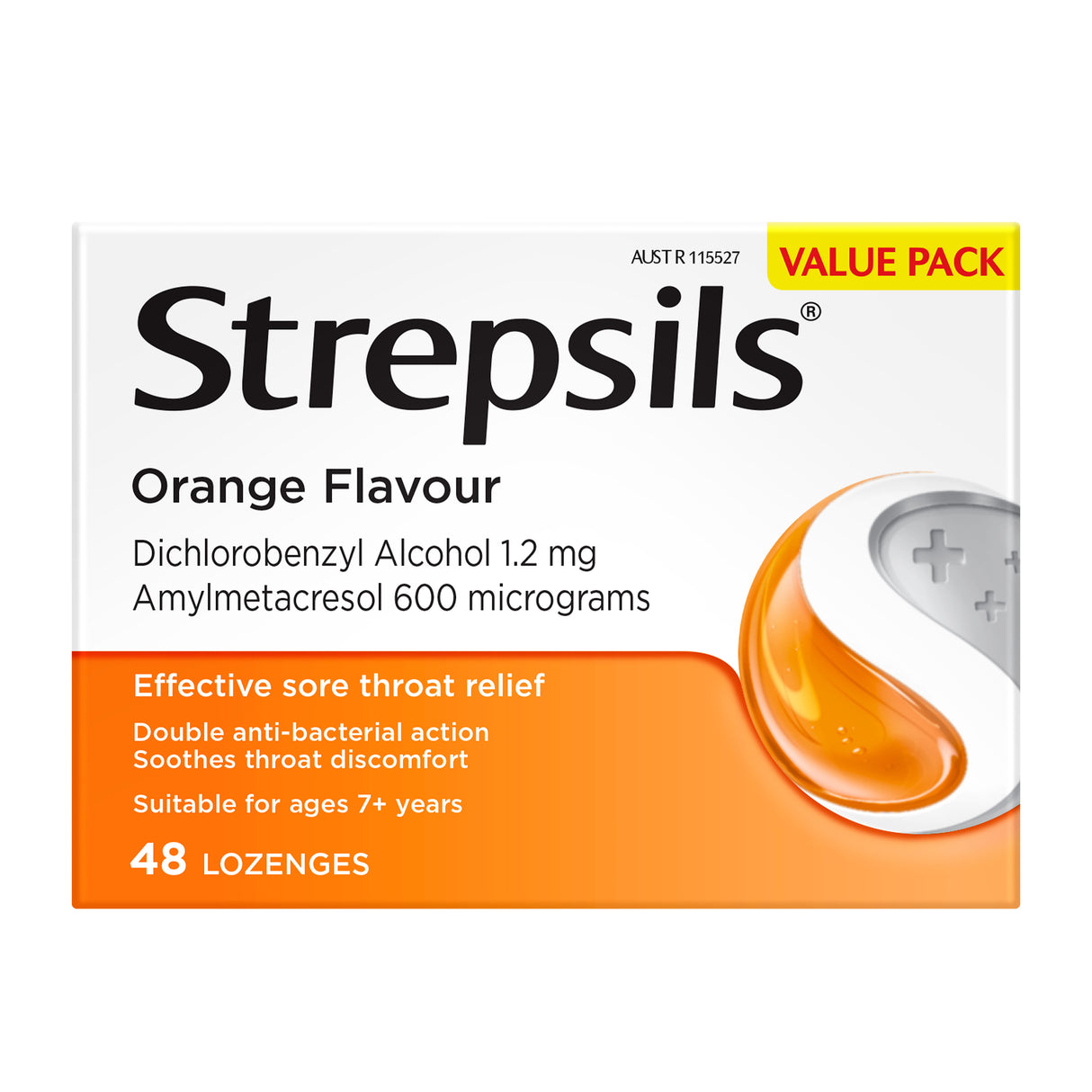 STREPSILS Anaesthetic Orange Lozenge 48s