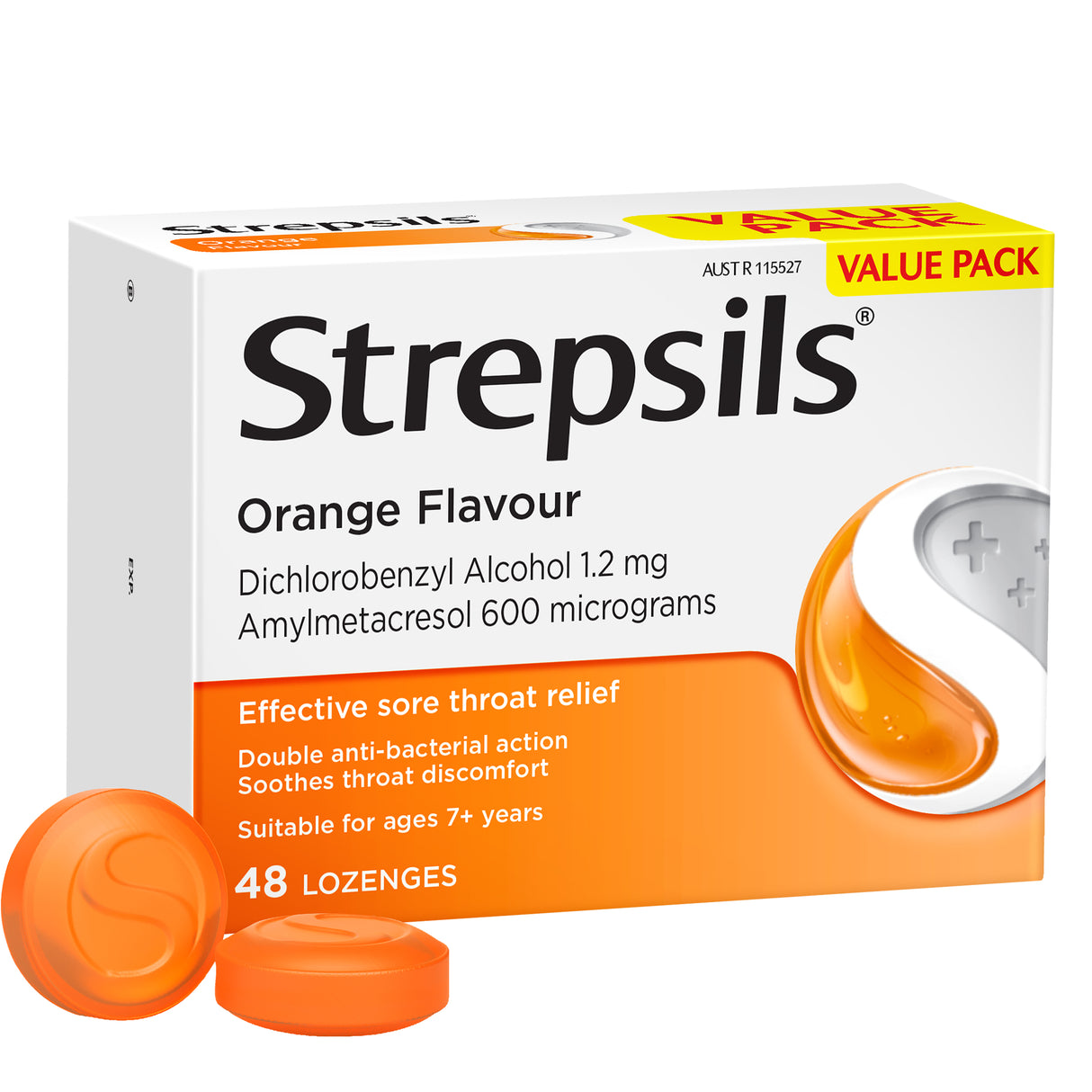 STREPSILS Anaesthetic Orange Lozenge 48s