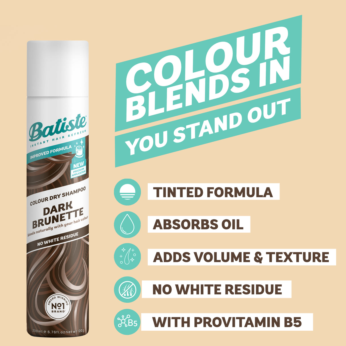 Batiste Dark Dry Shampoo 200mL