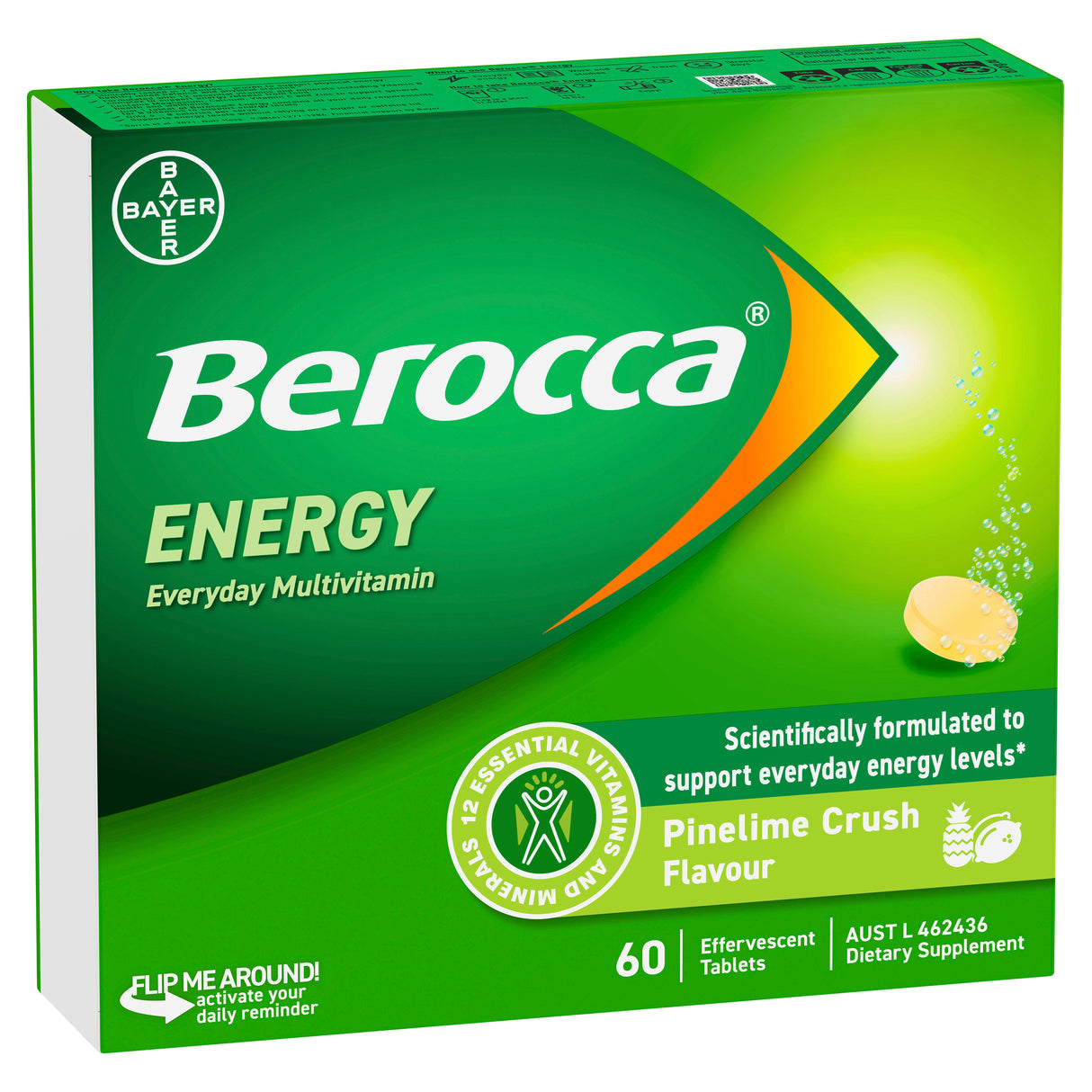 Berocca Energy PineLime Effervescent Tabs 60s