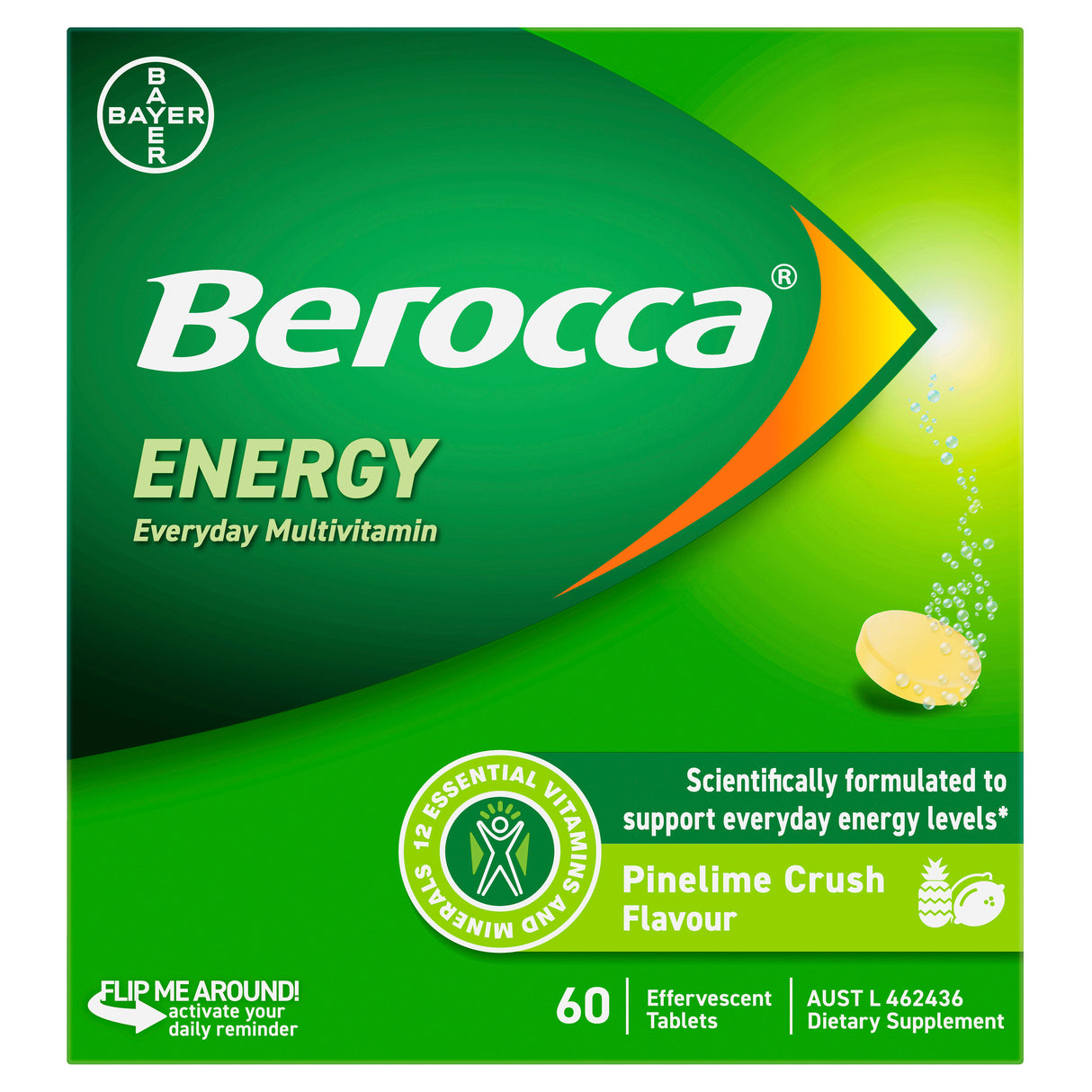 Berocca Energy PineLime Effervescent Tabs 60s