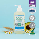 GAIA Natural Baby 2 in 1 Shampoo & Conditioner 500ml