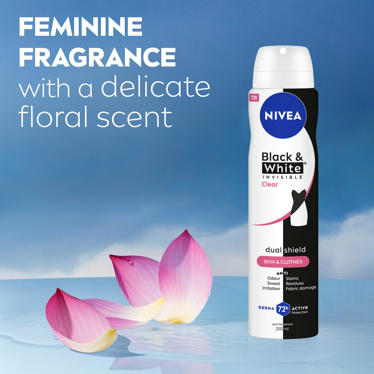 NIVEA Deo Aero Inv. B&W Clear 250ml