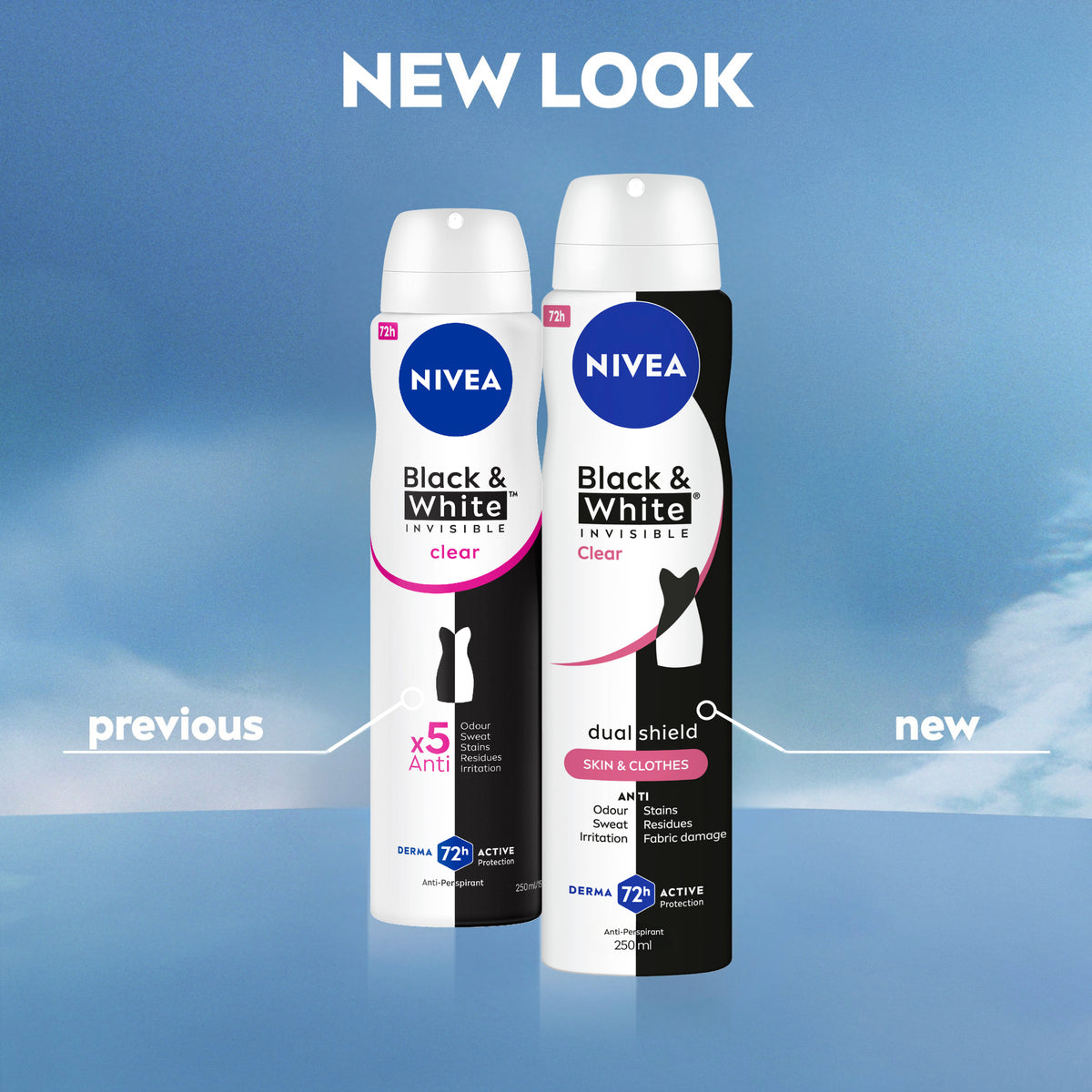 NIVEA Deo Aero Inv. B&W Clear 250ml