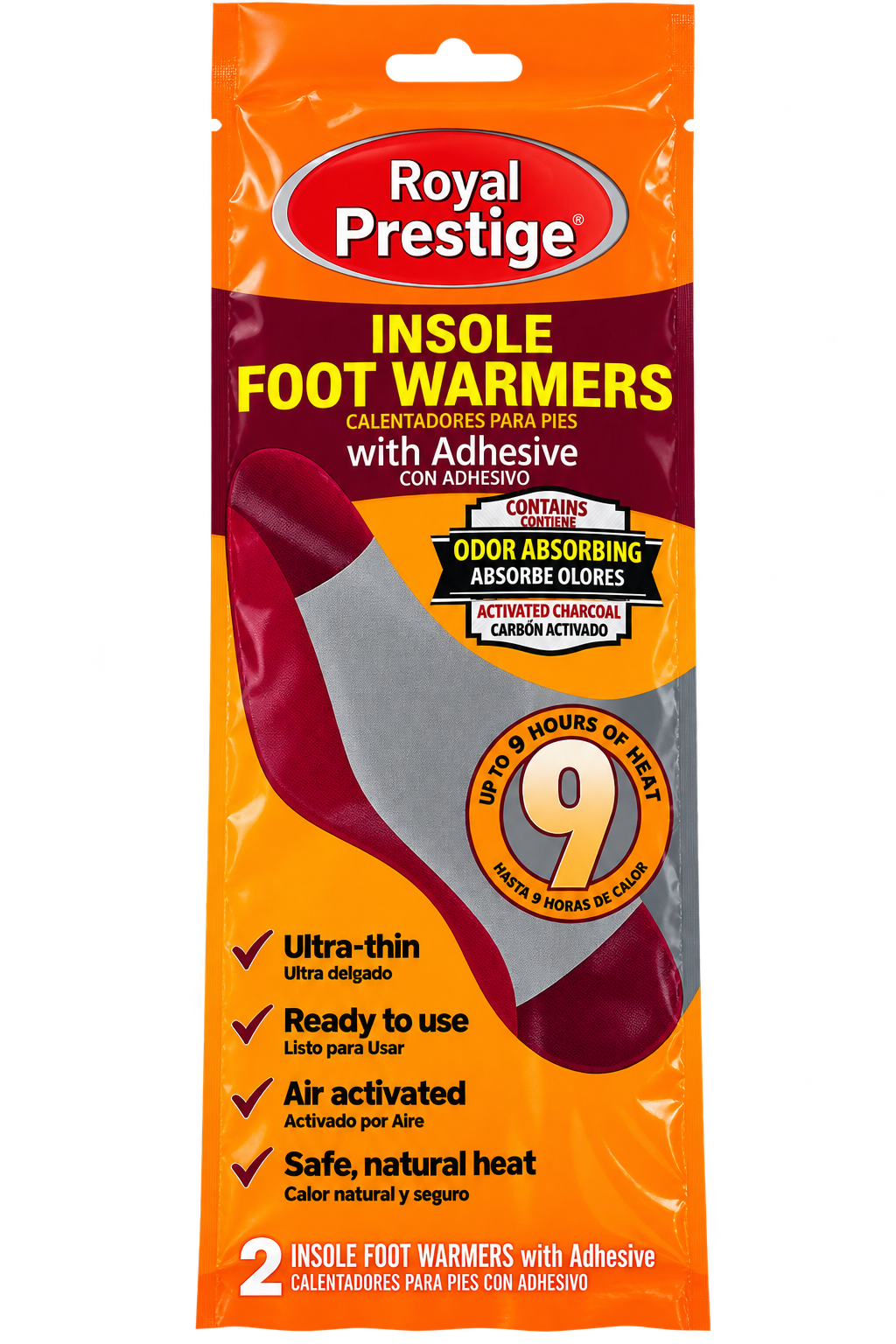 ROYALPRESTIGE Insole Ft Warmers 2pk
