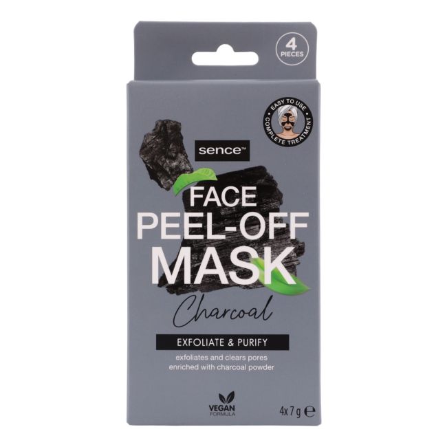 SENCE Facial Peel-Off Mask Charcoal 4pk