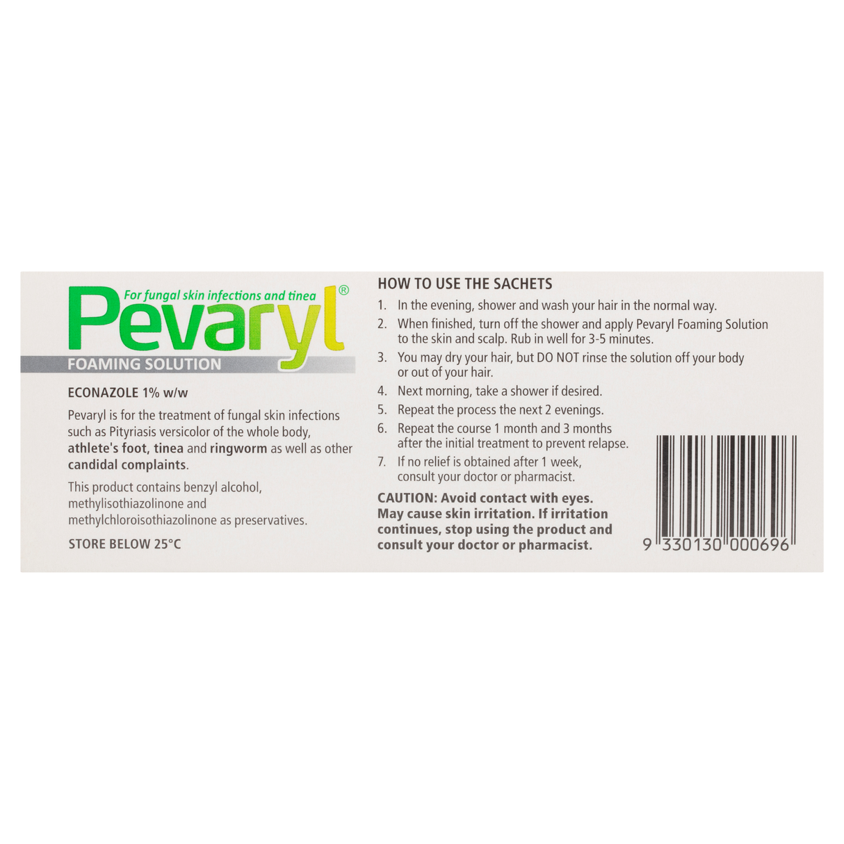 Pevaryl Anti-Fungal Foaming Solution 10 g