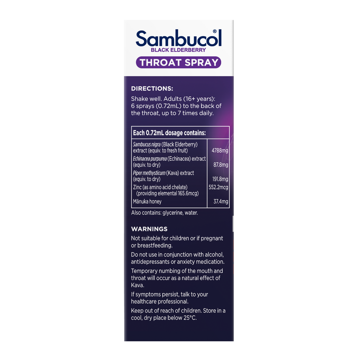 Sambucol Viralact Throat Spray 30 mL