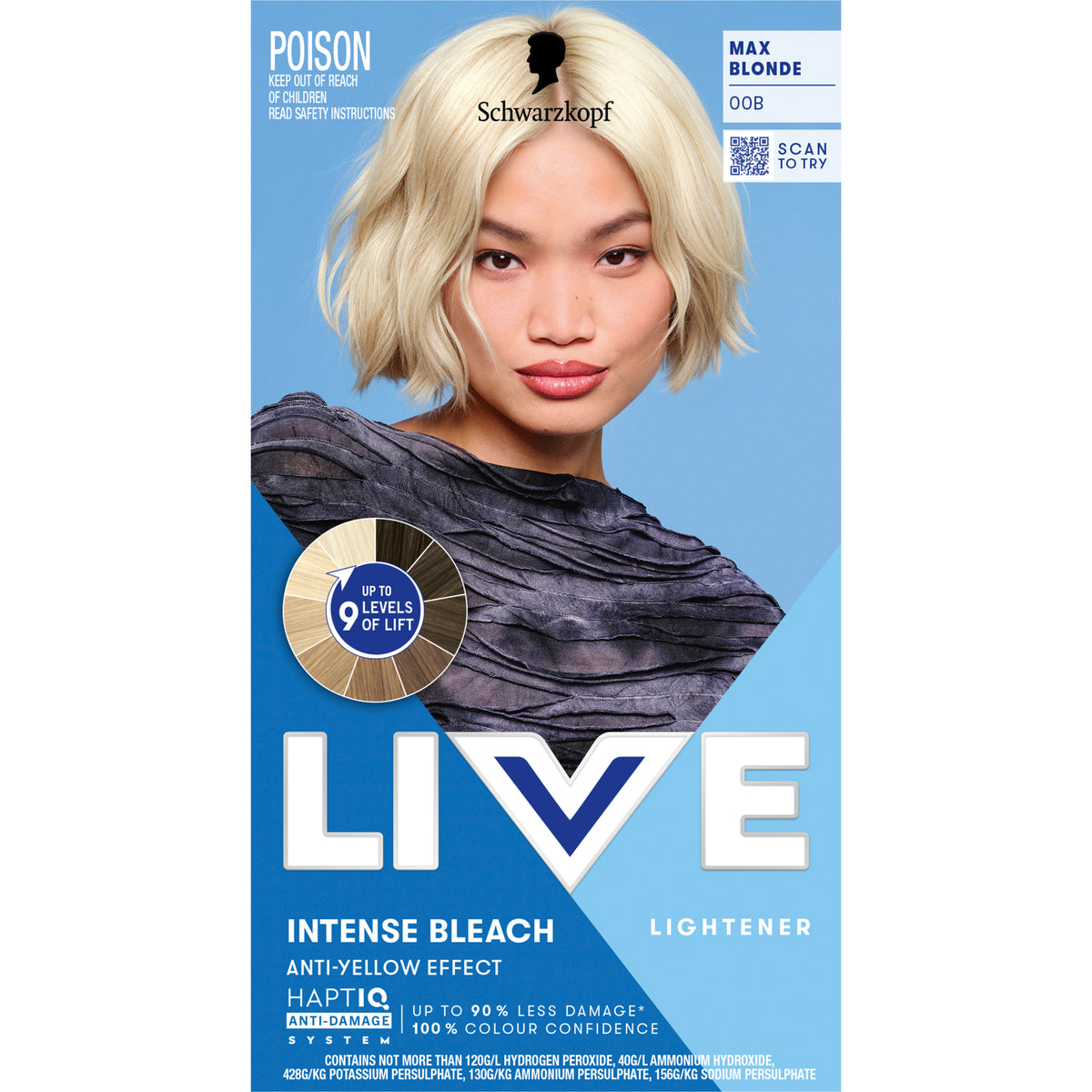 Schwarzkopf Live Colour Permanent I/Blch M/Blnd 00B