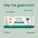 GAIA Natural Baby Water + Ceramides Biodegradable Wipes 70pk