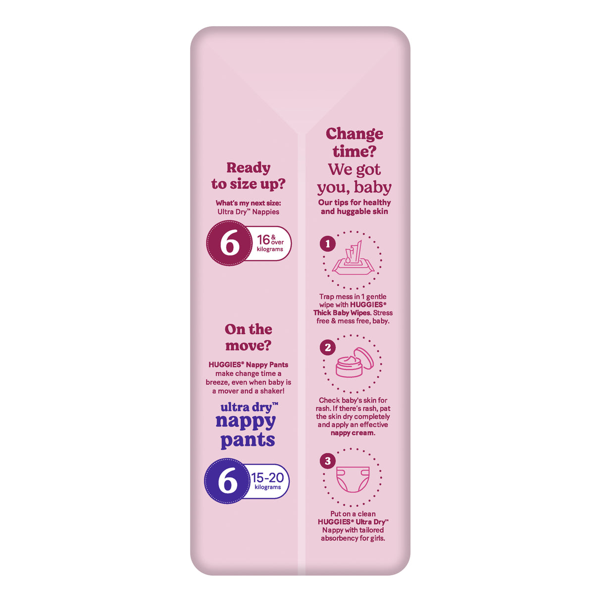 Huggies Ultra Dry Nappies Girl Size 5 (13-18kg) 16 Pack