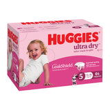 Huggies Ultra Dry Nappies Girls Size 5 (13-18kg) 64 Pack