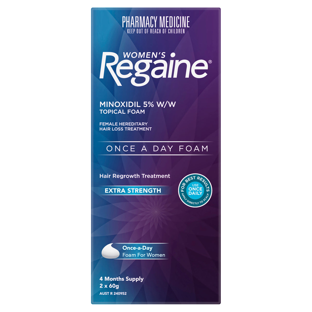 Regaine Women Foam 5% 120 g 4 Months Supply