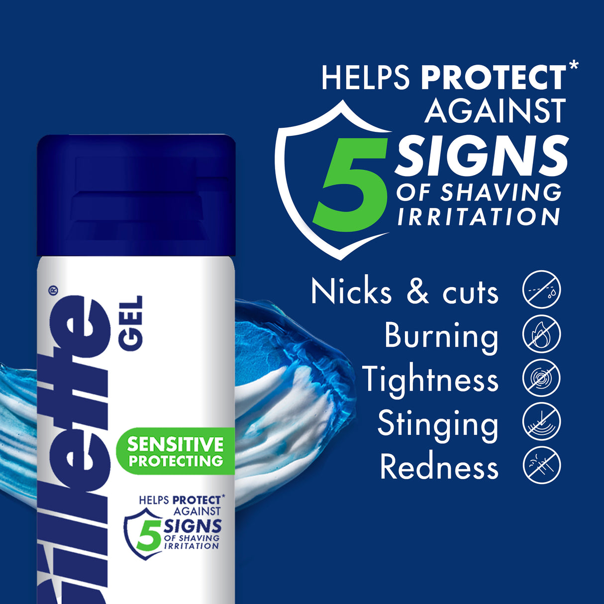 GILLETTE Sensitive Skin Shave Gel 195g