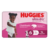 Huggies Ultra Dry Nappies Girl Size 6 (16kg+) 14 Pack