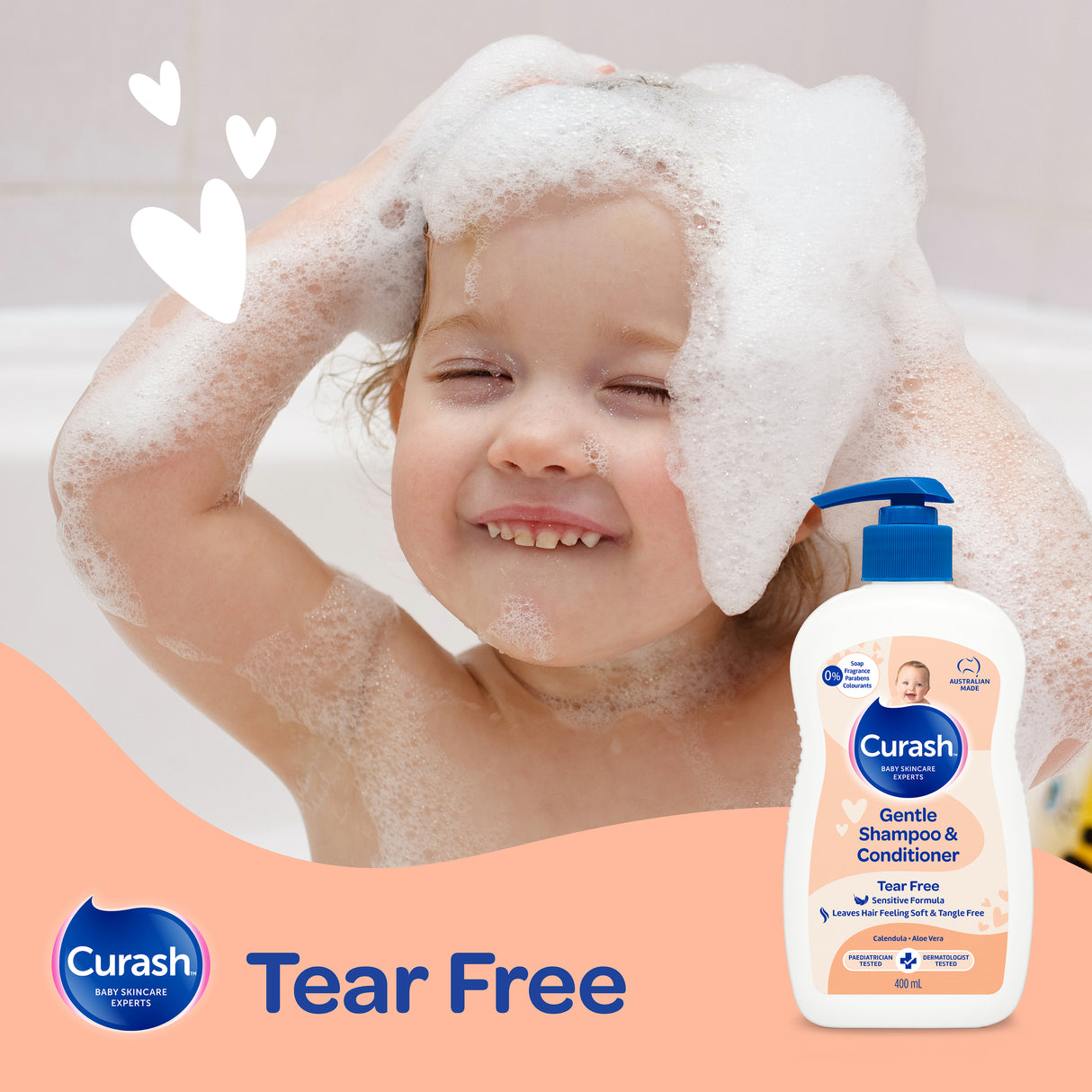 CURASH Gentle Shampoo & Conditioner 400ml