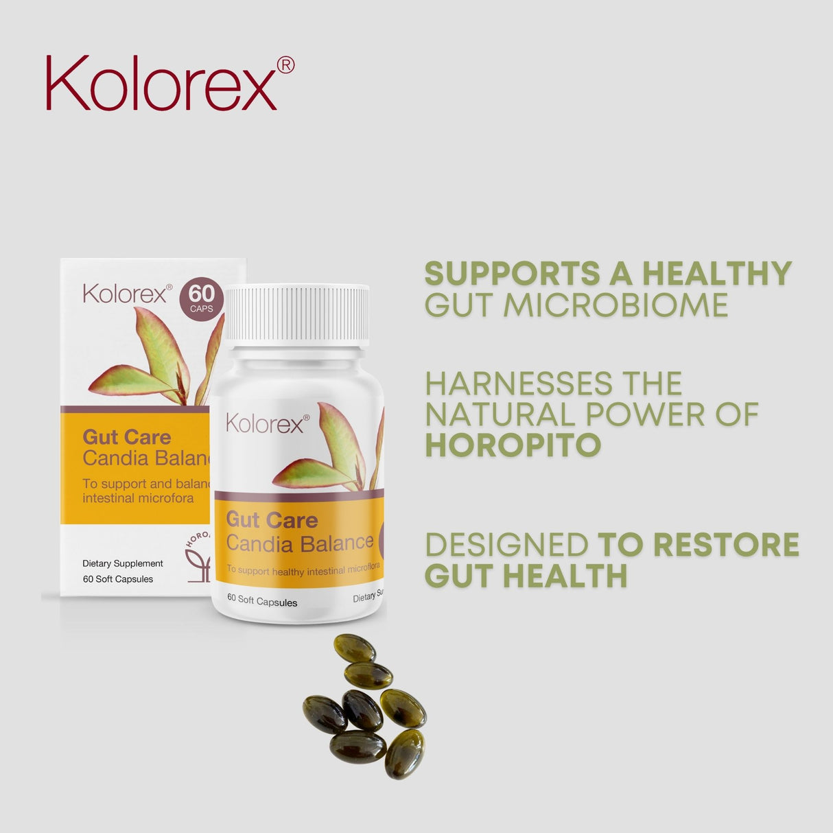 Kolorex Gut Health Supplement Candia Balance 30 Capsules