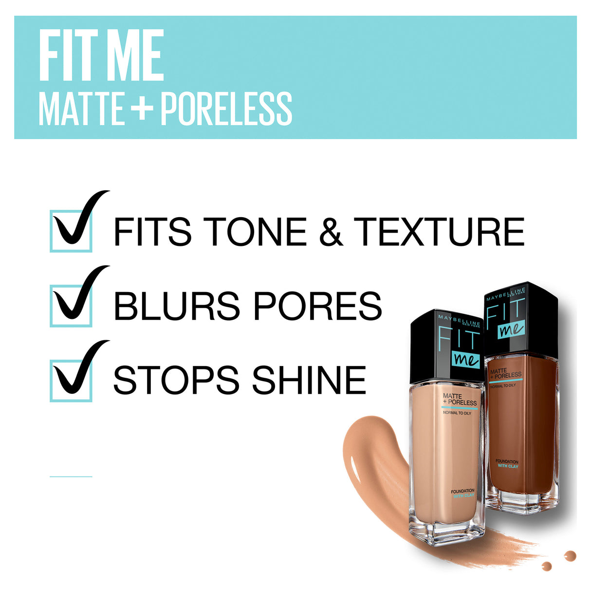 Maybelline Fit Me Matte & Poreless Foundation 235 Pure Beige