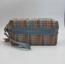 Cosmetic Bag Tweed Rectangle Blue