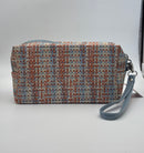 Cosmetic Bag Tweed Rectangle Blue