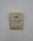 EarSense Mini Crystal Heart Stud Silver