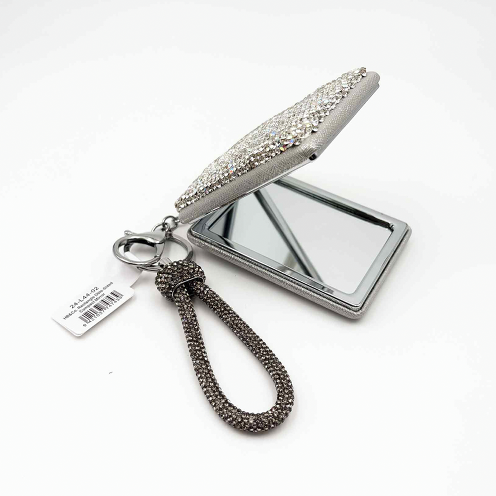 HB&Co Compact Mirror Rhinestone Rectangle Assorted