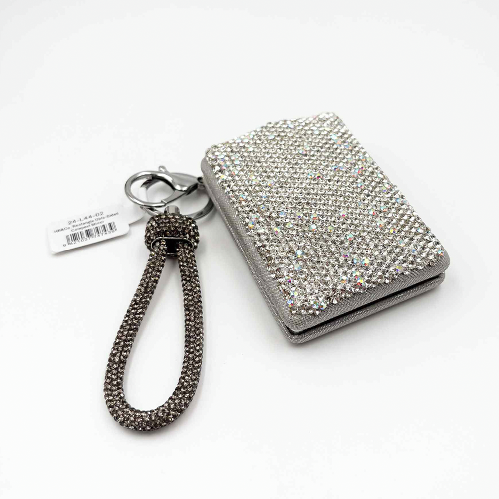 HB&Co Compact Mirror Rhinestone Rectangle Assorted