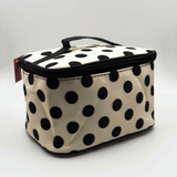HB&Co Cosmetic Make Up Bag Large Spots White