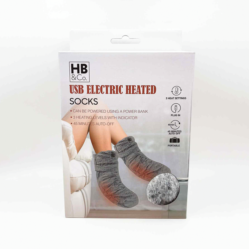 HB&Co USB Electric Heated Socks