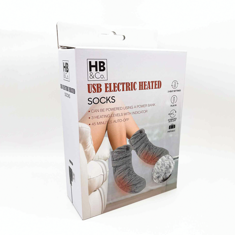 HB&Co USB Electric Heated Socks