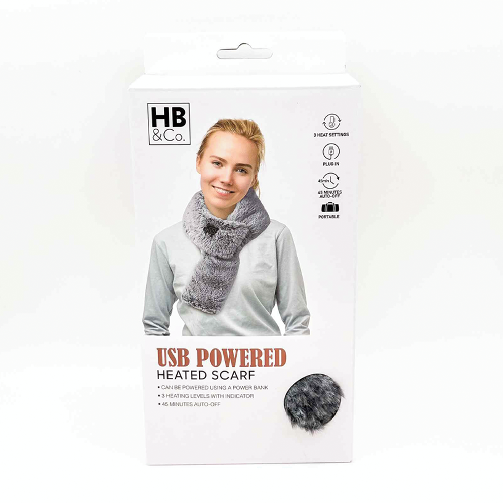 HB&Co USB Electric Heated Warm Scarf