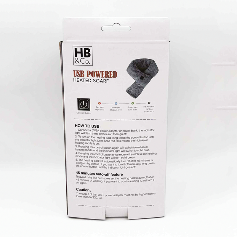 HB&Co USB Electric Heated Warm Scarf