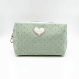 HB&Co Cosmetic Bag Heart Green