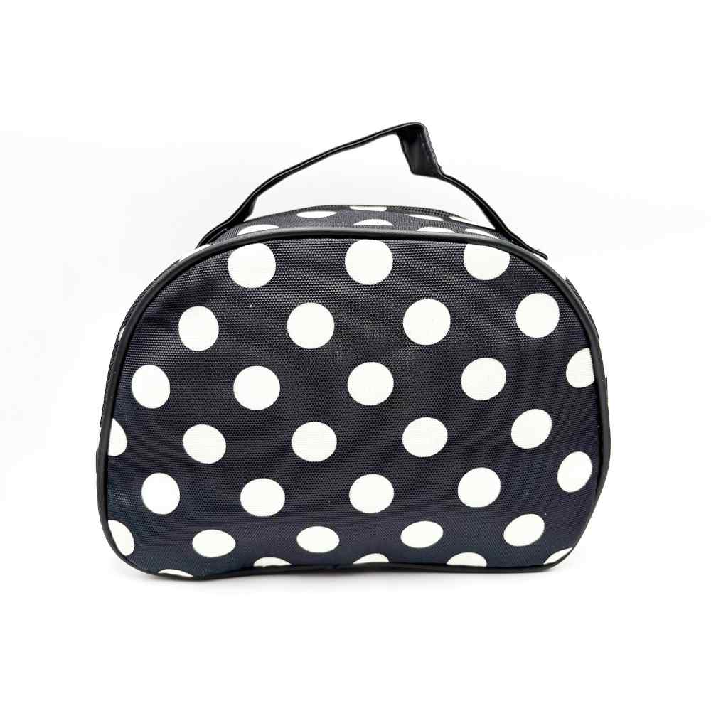 HB&Co Cosmetic Make Up Bag Medium Spots Black