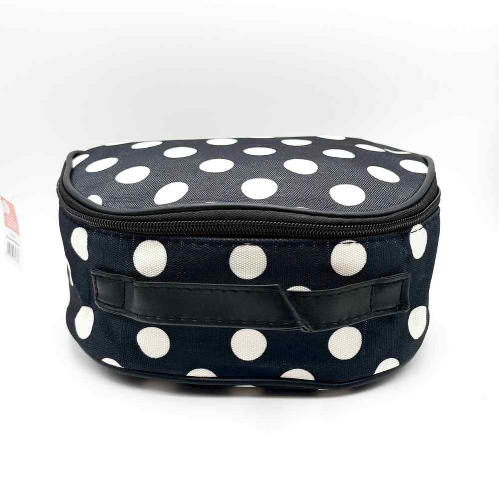 HB&Co Cosmetic Make Up Bag Medium Spots Black