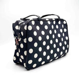 HB&Co Cosmetic Make Up Bag Large Spots Black