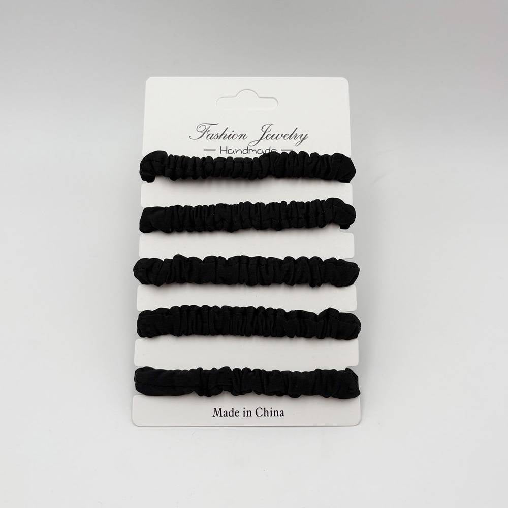 Bargain Chemist Hair Tie Scrunchie Black 5pk