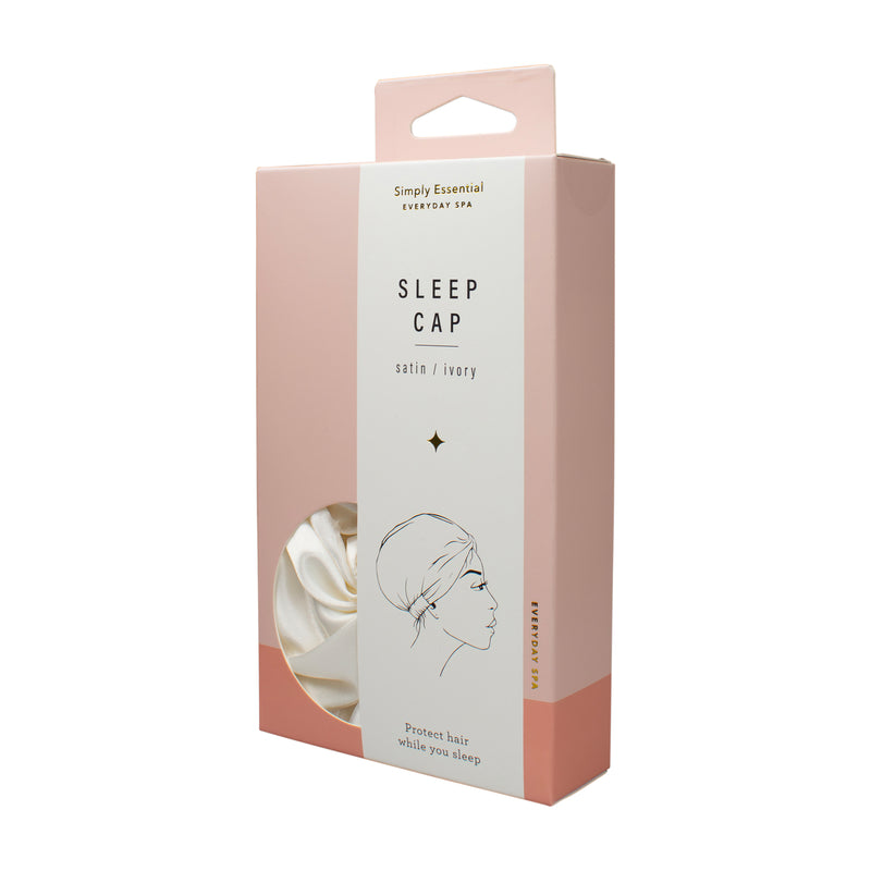 Simply Essential Sleep Cap Satin Ivory