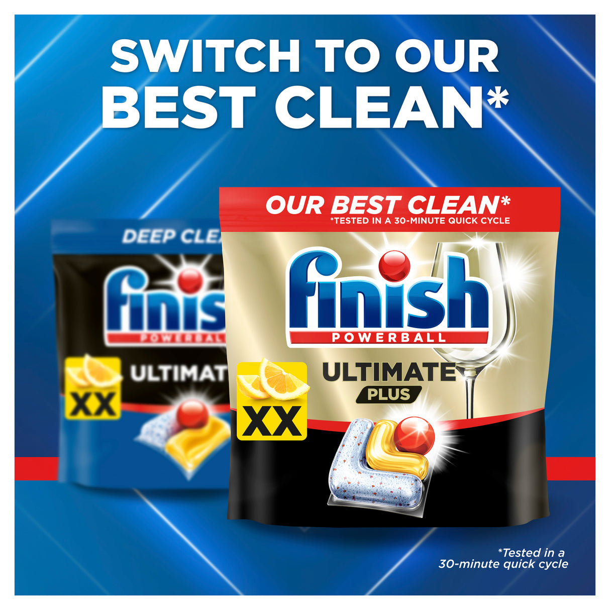 Finish Ultimate Pro Dishwasher Tablets Lemon Sparkle 46pk