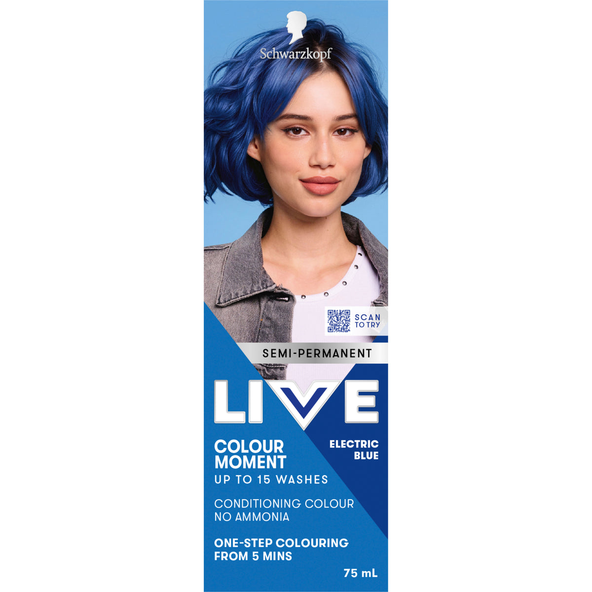 LIVE Colour U/B Electric Blue 75ml